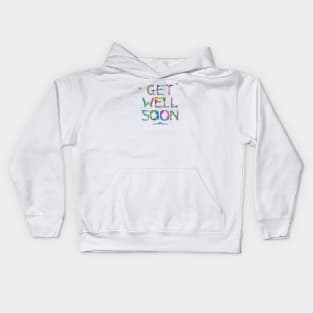 Get Well Soon - tropical word art Kids Hoodie